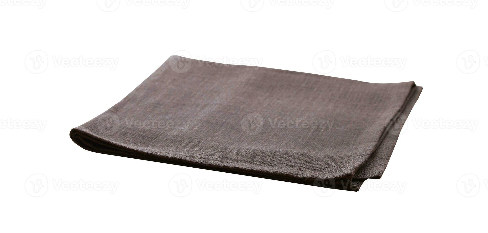 Linen napkin front view isolated on white photo