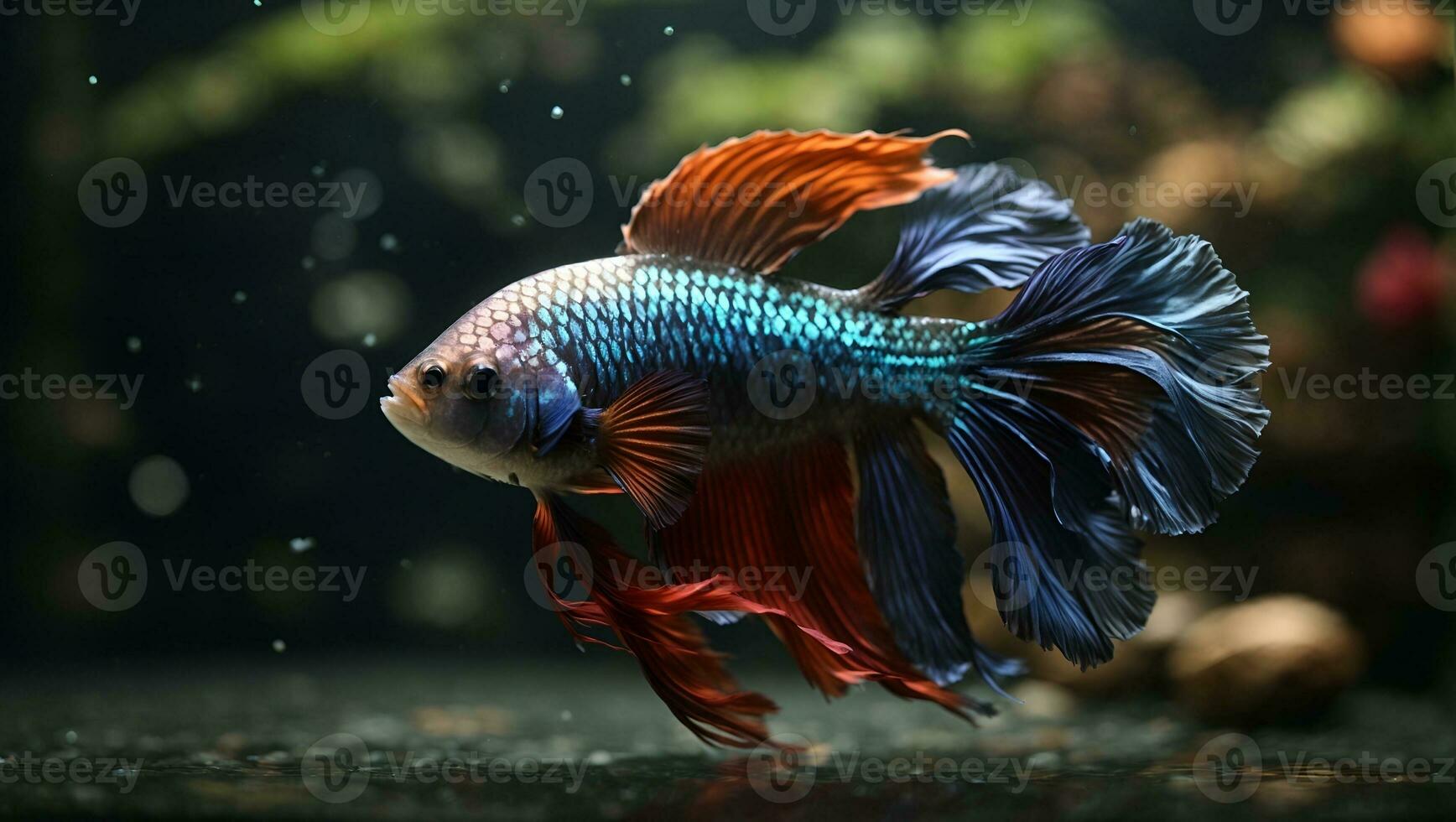 halfmoon betta fish. Ai Generated photo