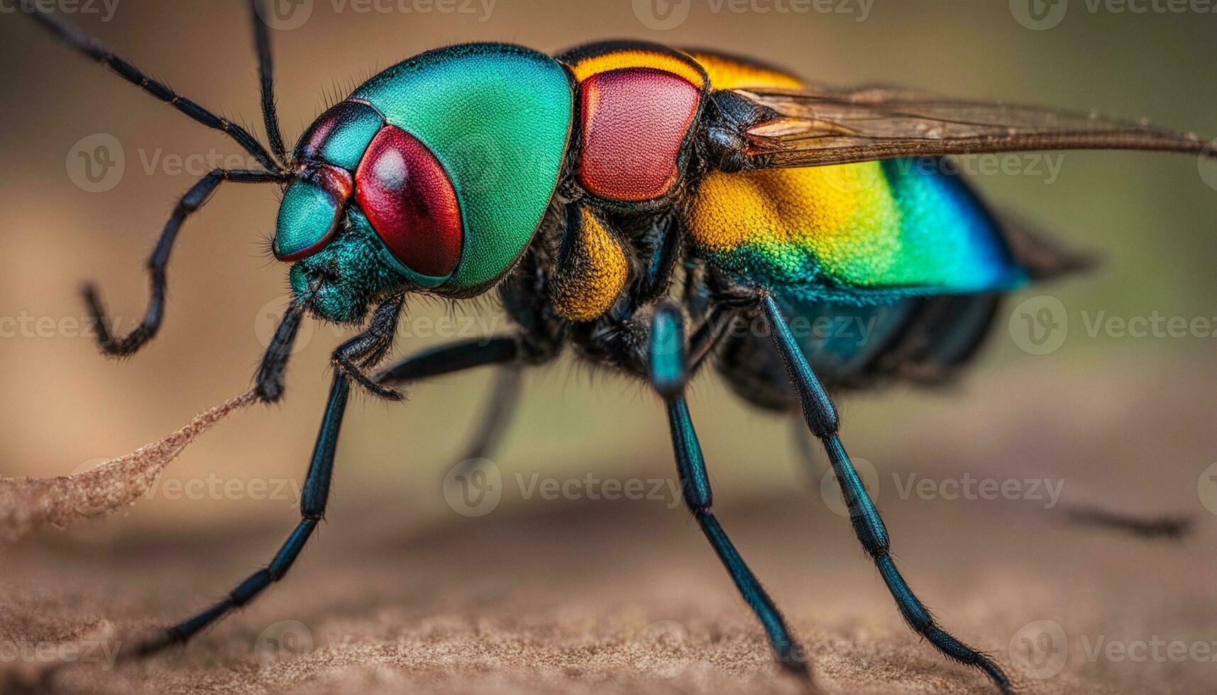 Macro photograph of a colourful insect.. Ai Generated photo
