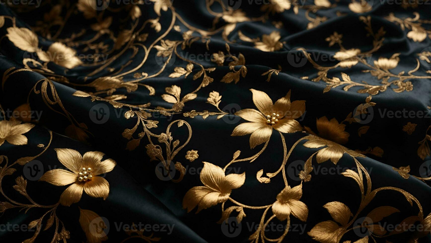 black and gold luxury cloth. Ai Generated photo