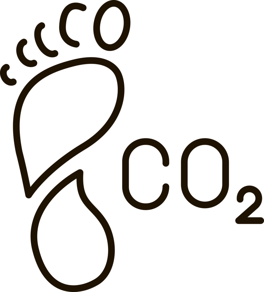 carbon footprint line icon symbol illustration png