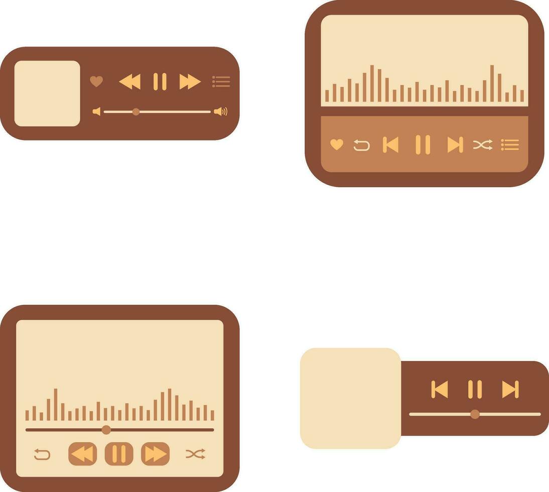 ui música jugador con moderno concepto. vector ilustración colocar.