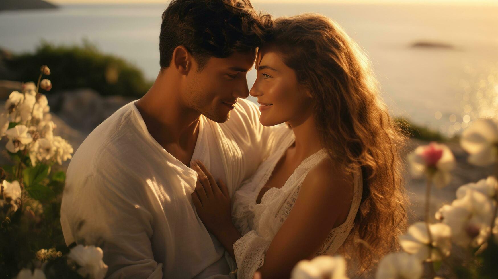 A Young Couples Romantic Getaway by the Seaside photo