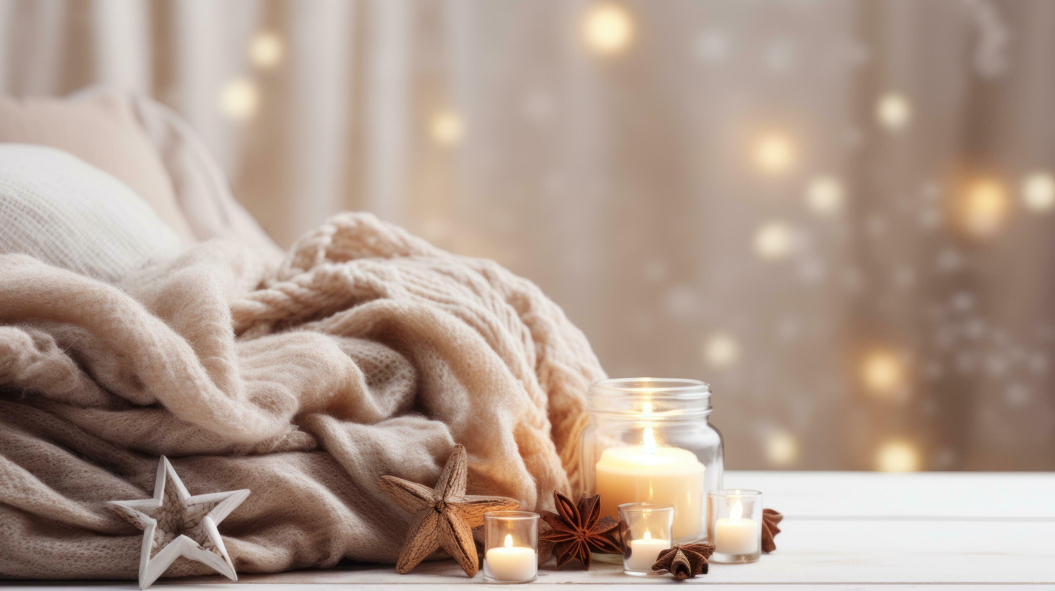 cozy christmas , minimalist wallpaper, large copyspace area 32193682