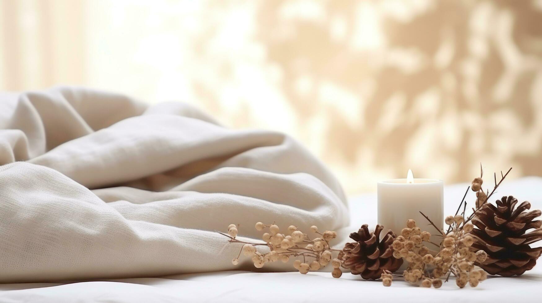 cozy christmas , minimalist wallpaper, large copyspace area 32193772