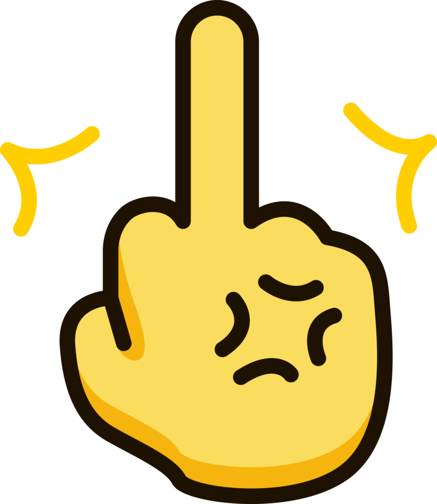 mezzo dito icona emoji png