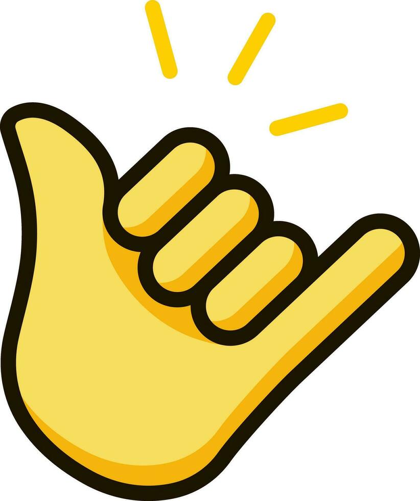 shaka sign icon emoji vector