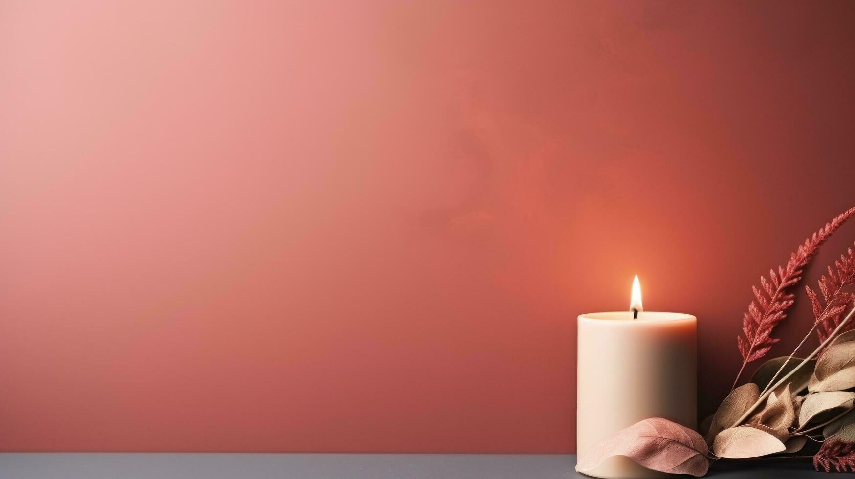cozy christmas , minimalist wallpaper, large copyspace area photo