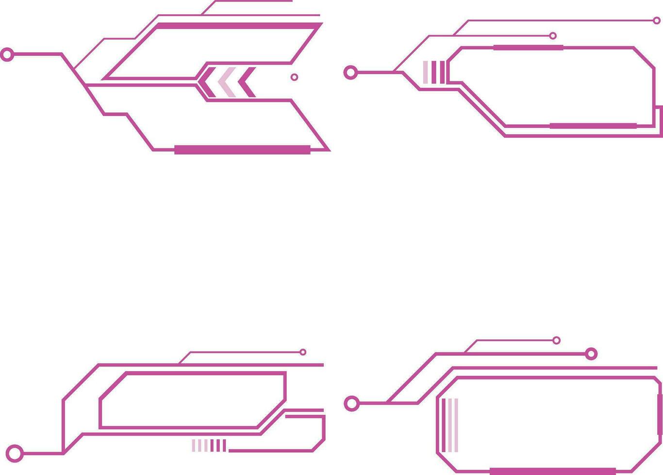 HUD Callout Title With Interface Design. Vector Illustration Set.