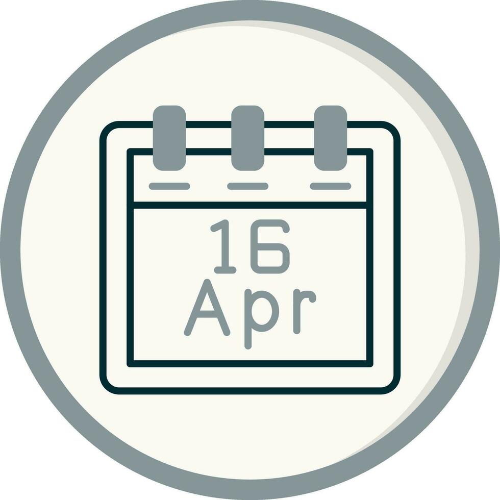 April 16 Vector Icon