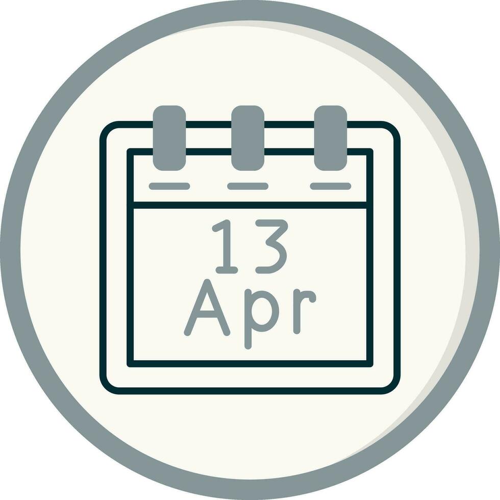 April 13 Vector Icon