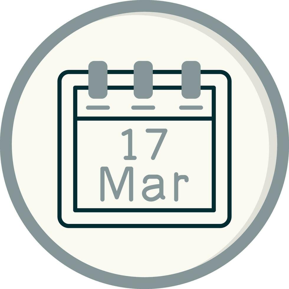 marzo 17 vector icono