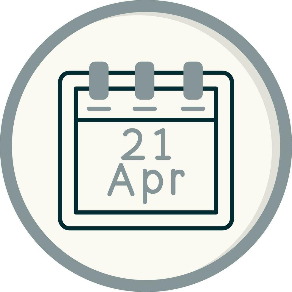 April  21 Vector Icon