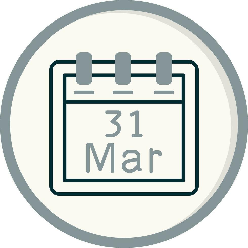 March 31 Vector Icon