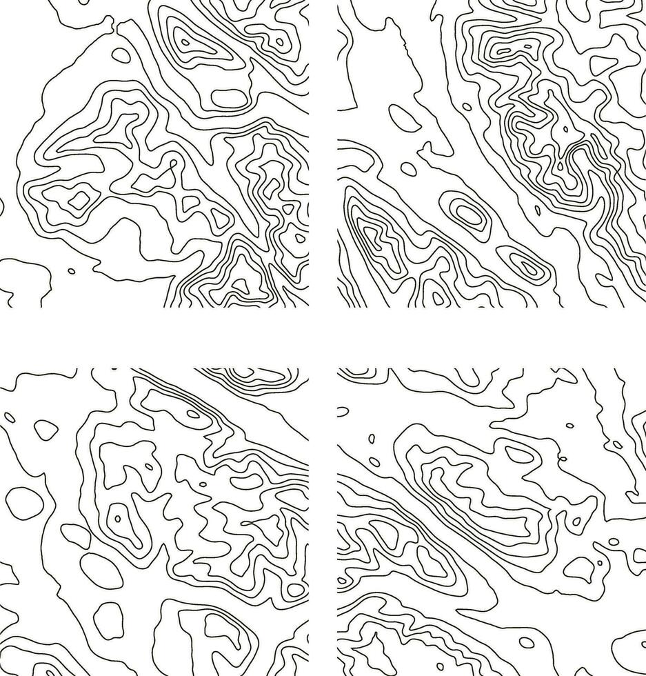 topografía modelo cuadrado para mapa contorno antecedentes. vector ilustración colocar.