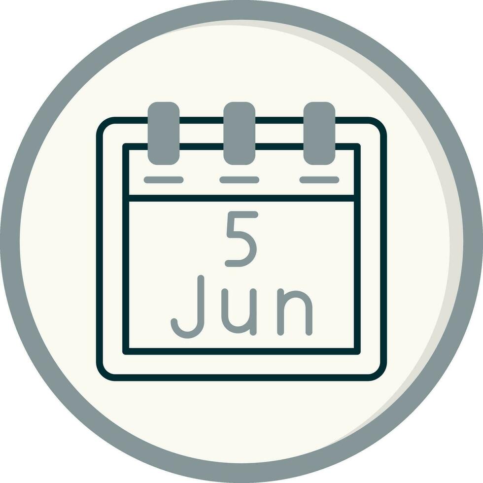 June 5 Vector Icon
