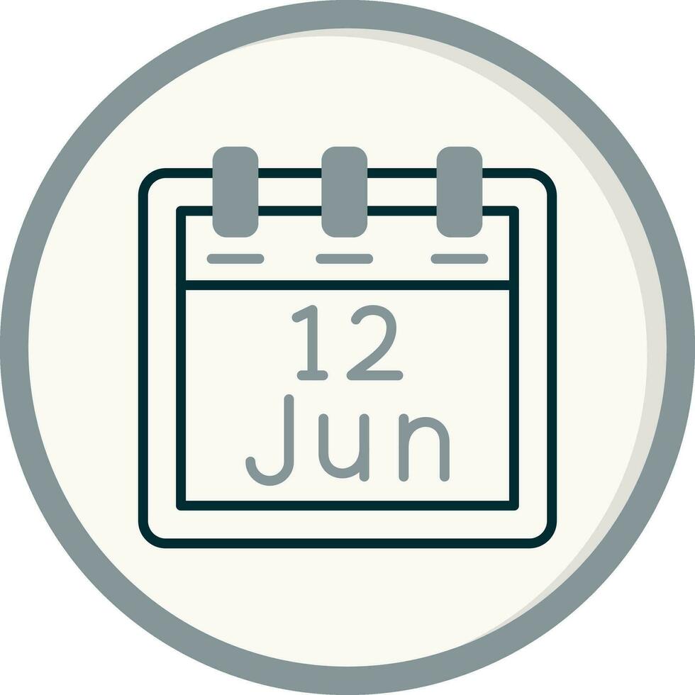 June 12 Vector Icon