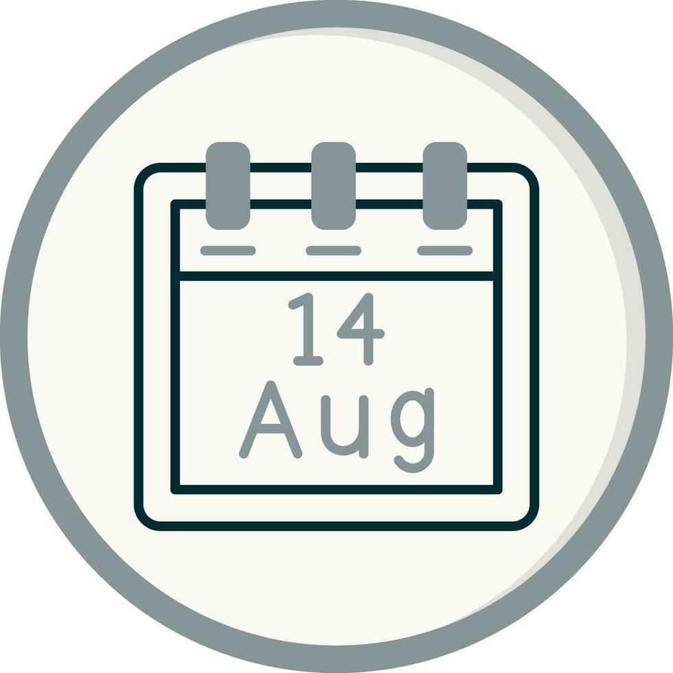 August 14 Vector Icon