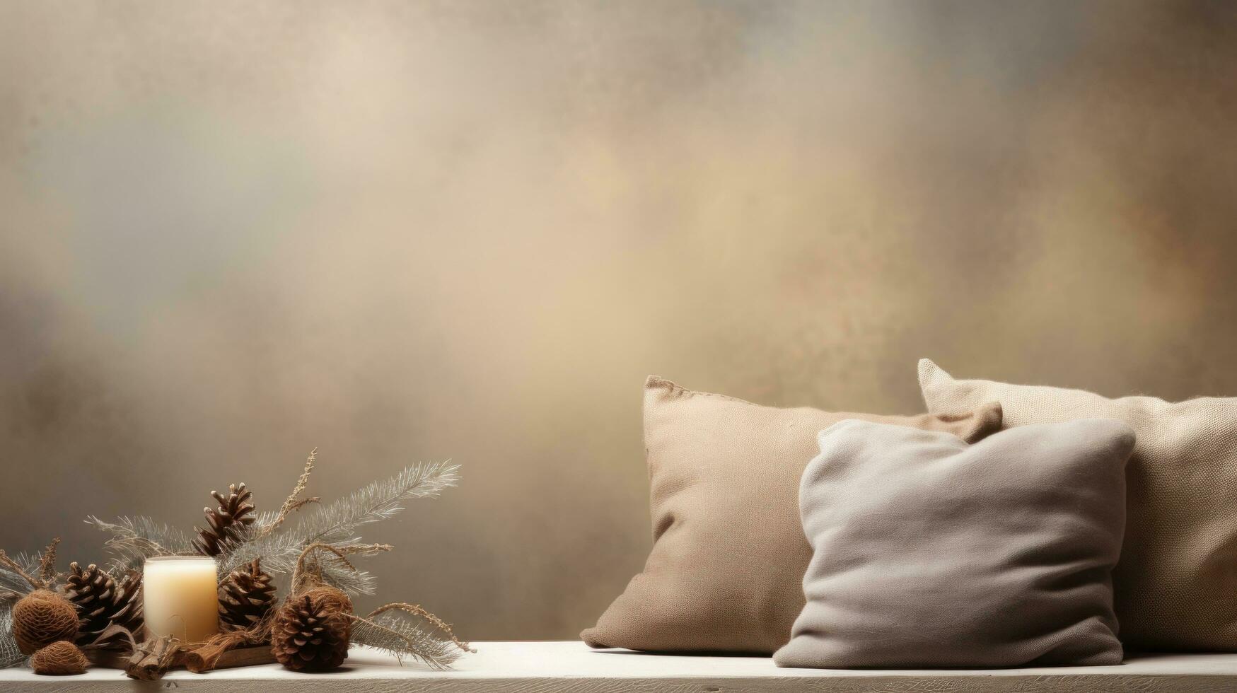 cozy christmas , minimalist wallpaper, large copyspace area 32194579