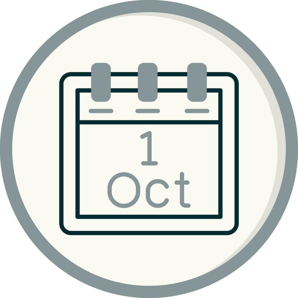 October 1 Vector Icon