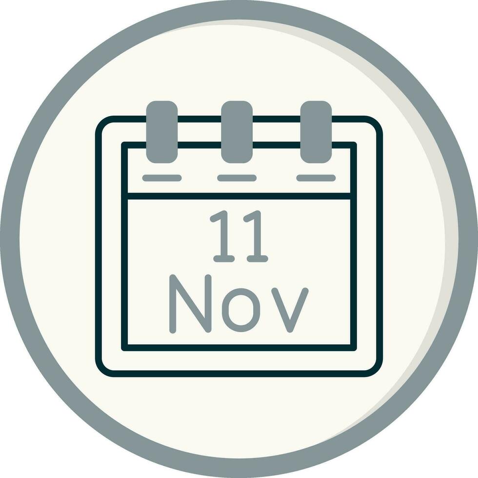 noviembre 11 vector icono
