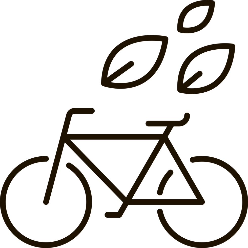 eco bicycle line icon illustration png