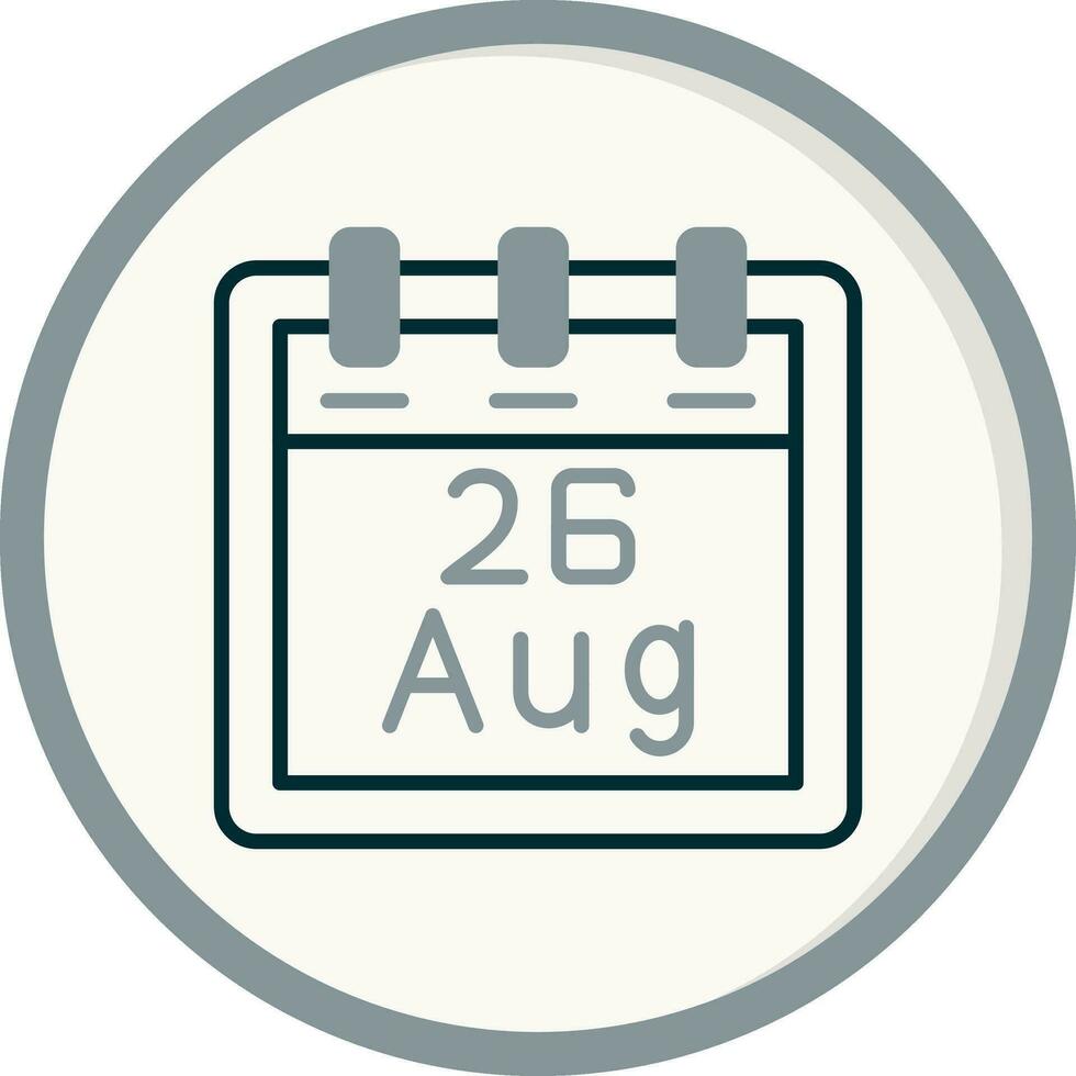 August 26 Vector Icon