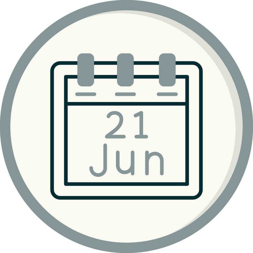 June 21 Vector Icon