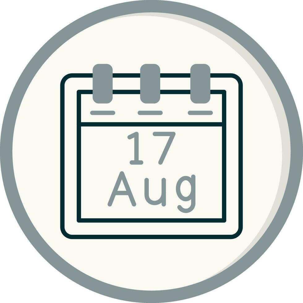 August 17 Vector Icon