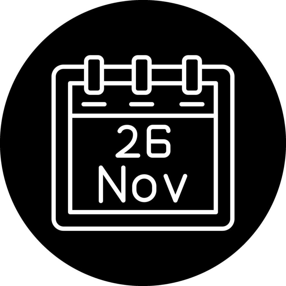 November 26 Vector Icon