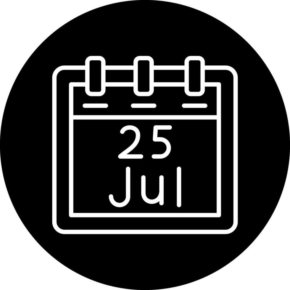 July 25 Vector Icon