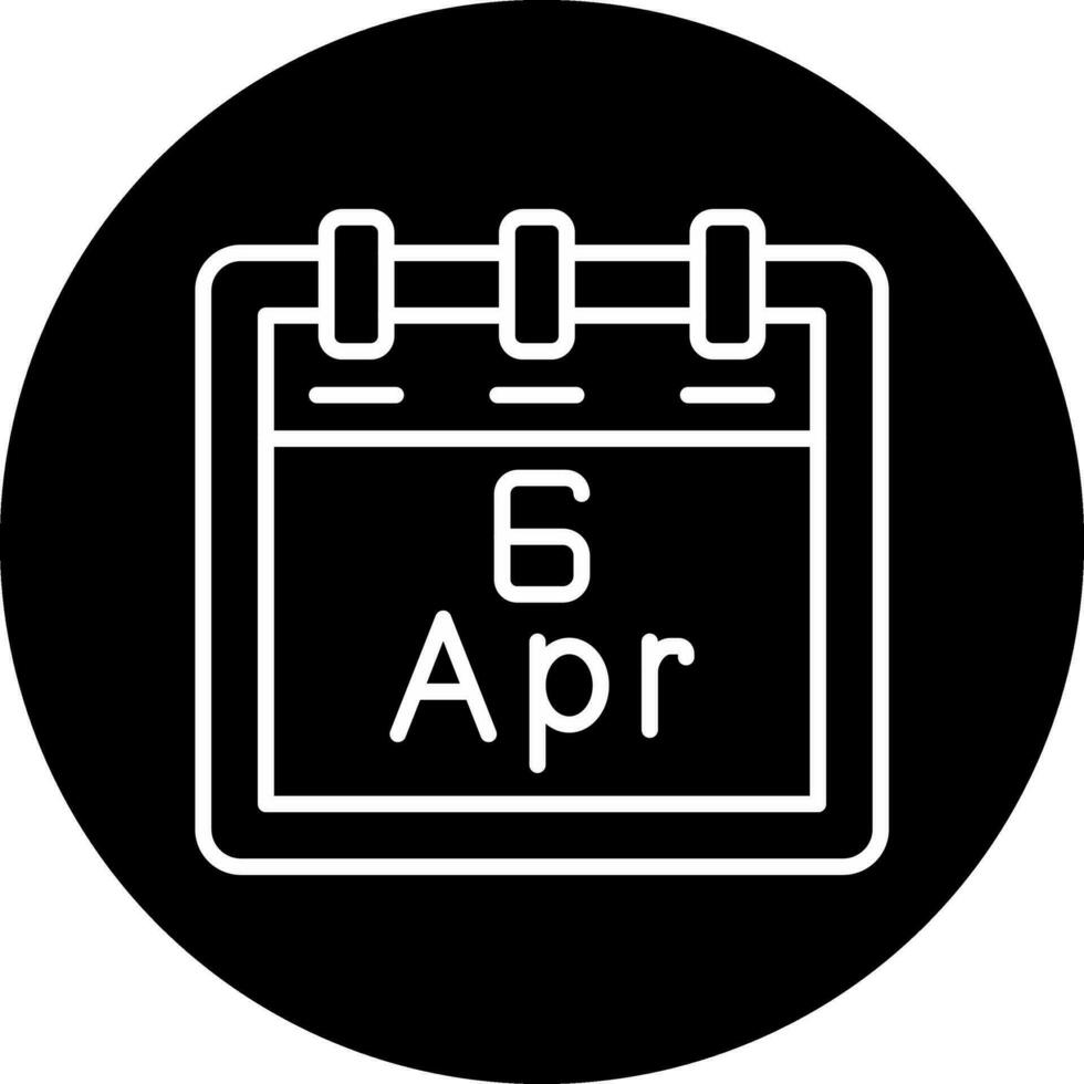 April 6 Vector Icon