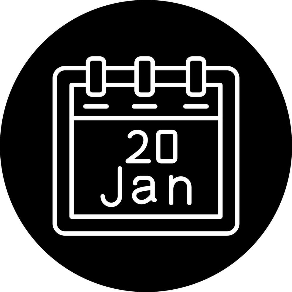 January 20 Vector Icon