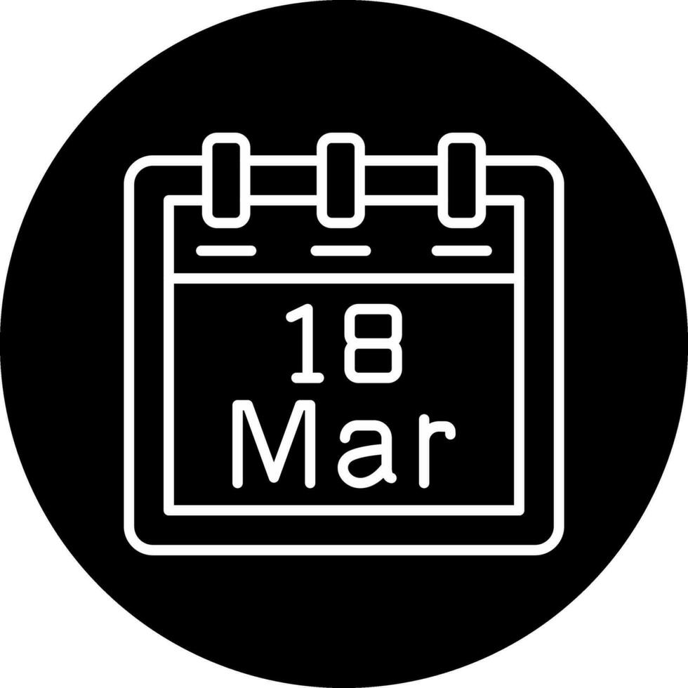 March 18 Vector Icon