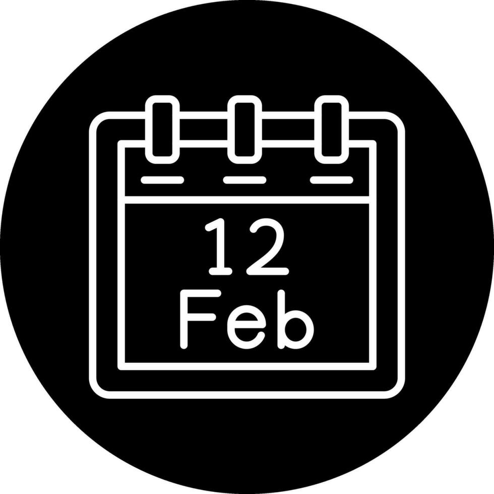 February 12 Vector Icon