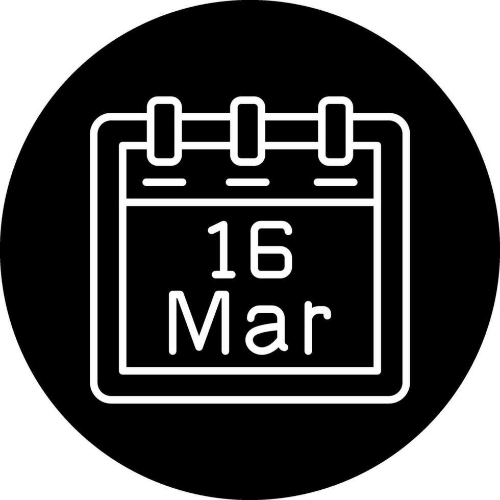 March 16 Vector Icon