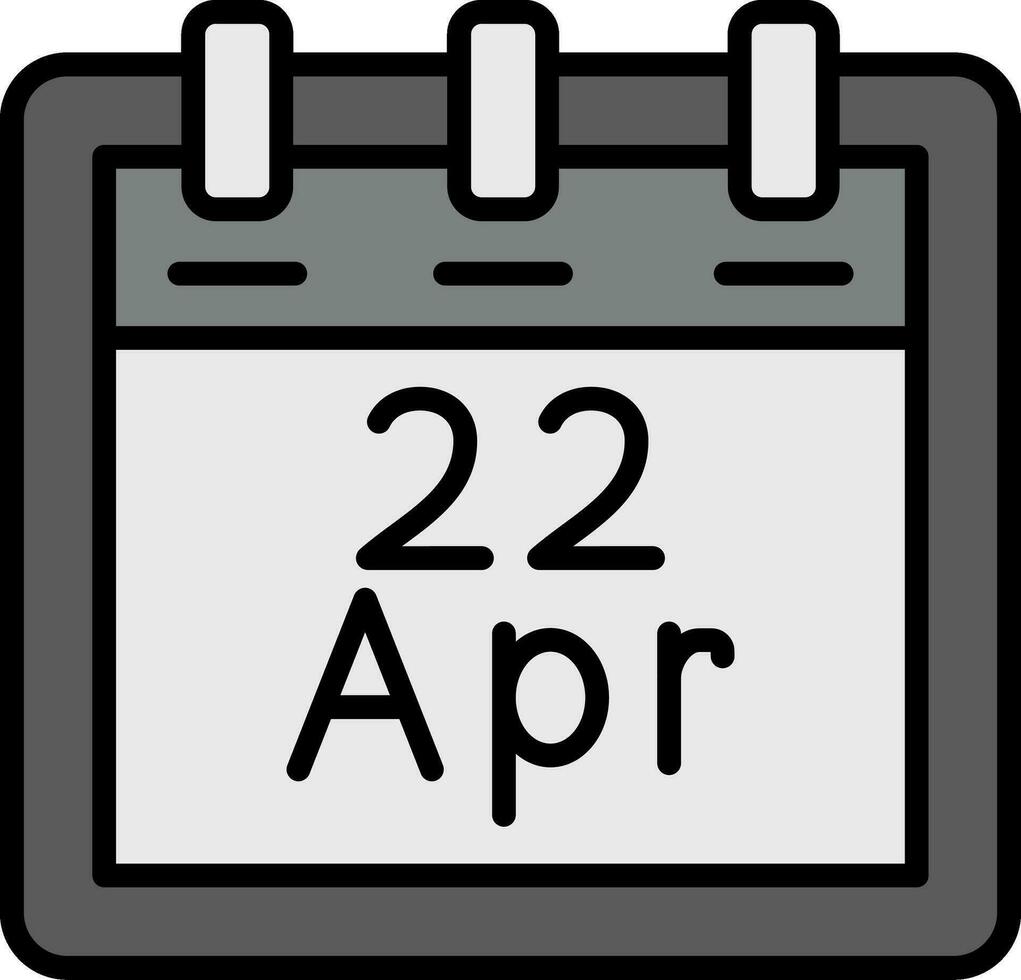 abril 22 vector icono