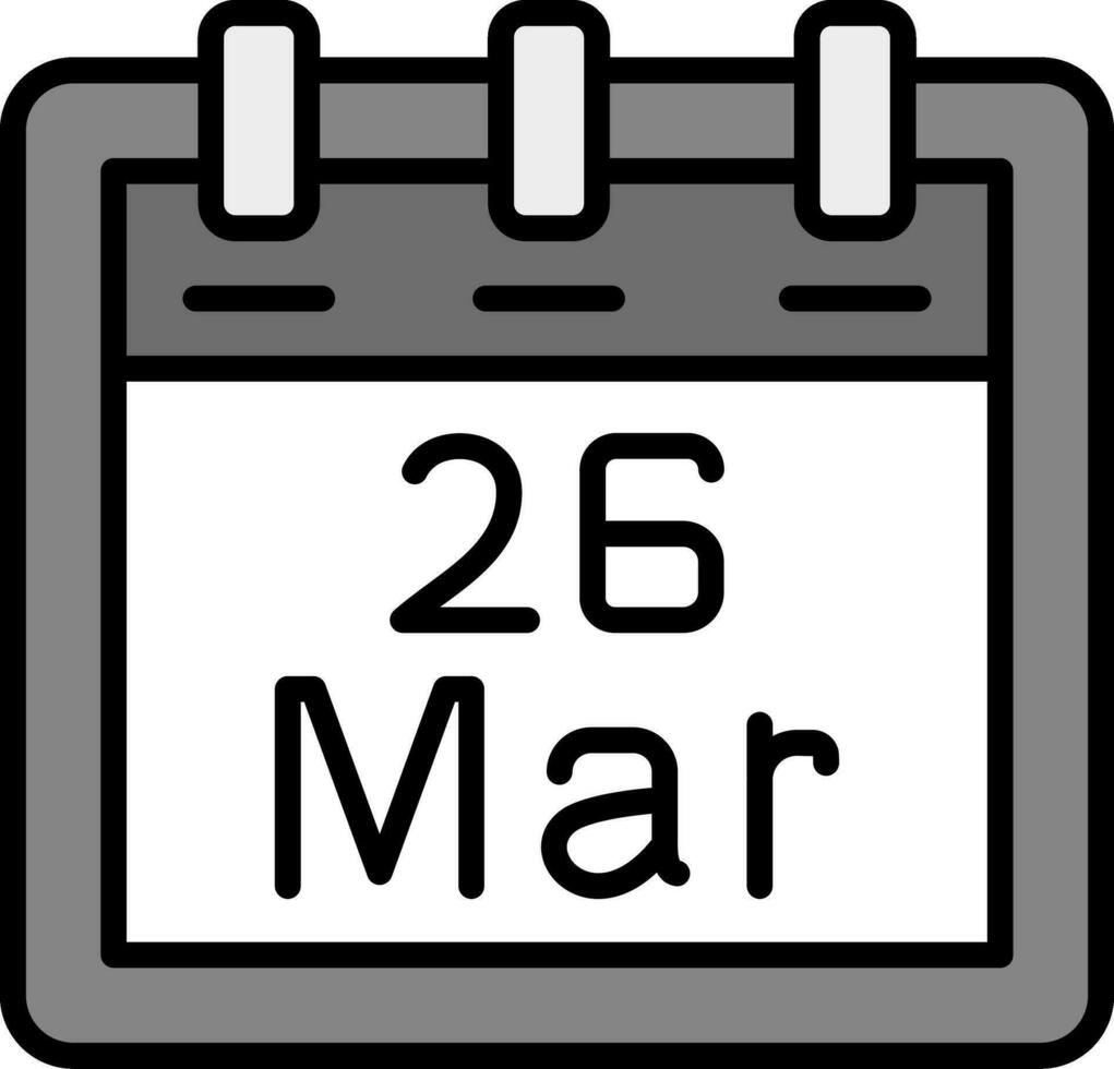 March 26 Vector Icon