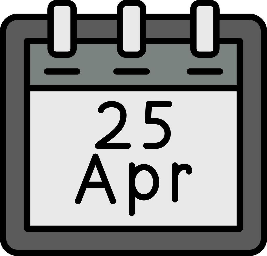 April 25 Vector Icon