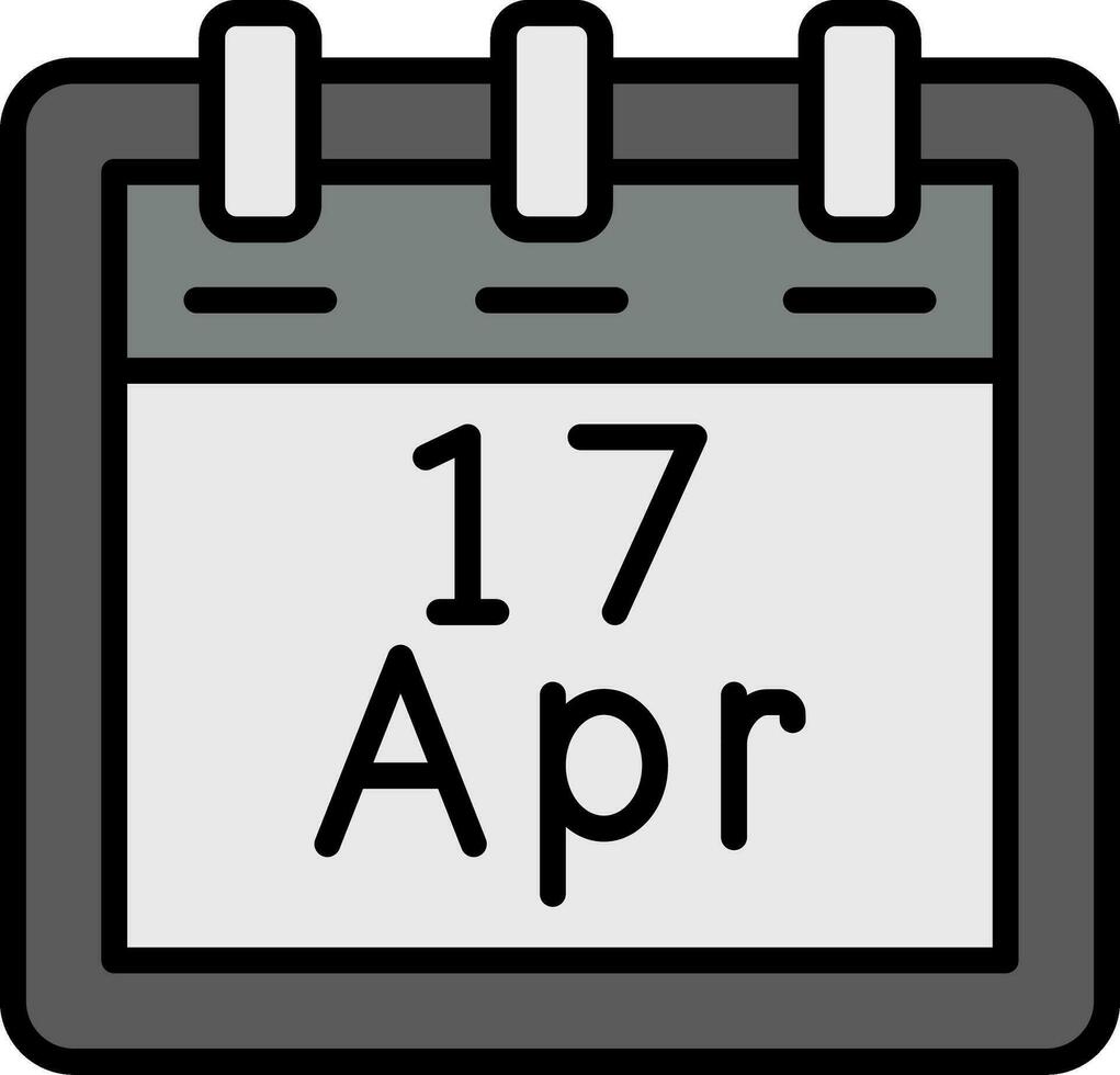 April 17 Vector Icon