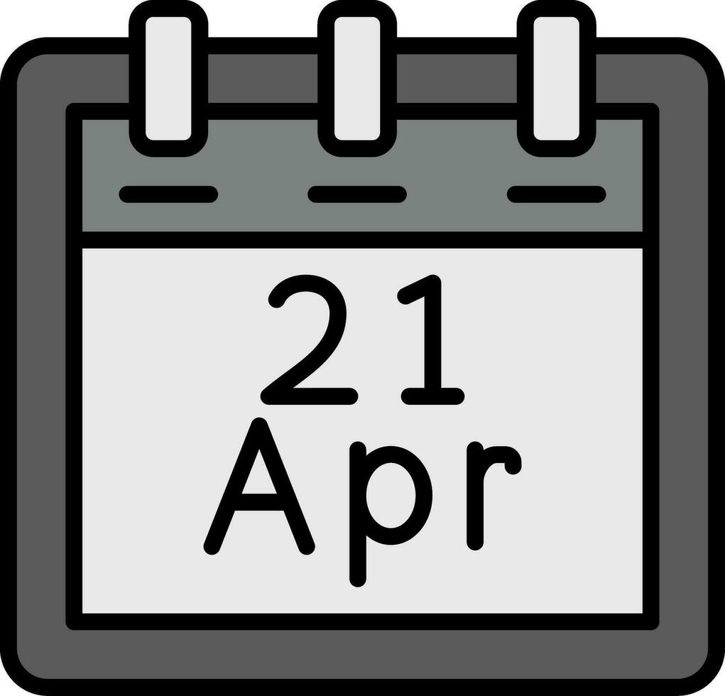 April  21 Vector Icon