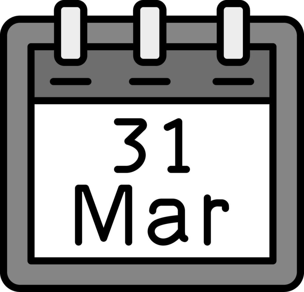 March 31 Vector Icon