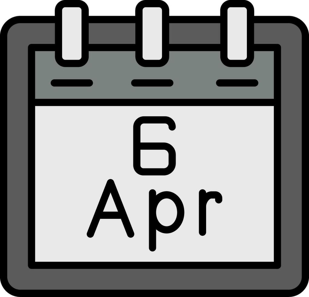 April 6 Vector Icon