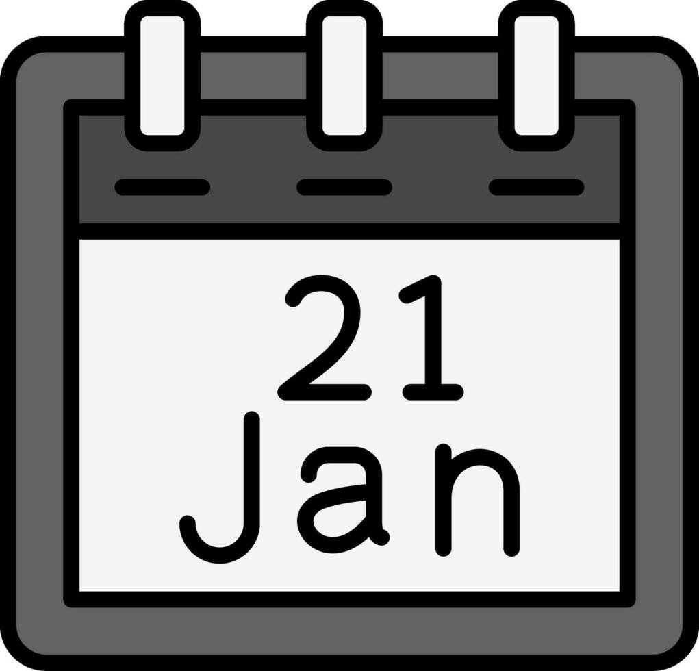 January 21 Vector Icon