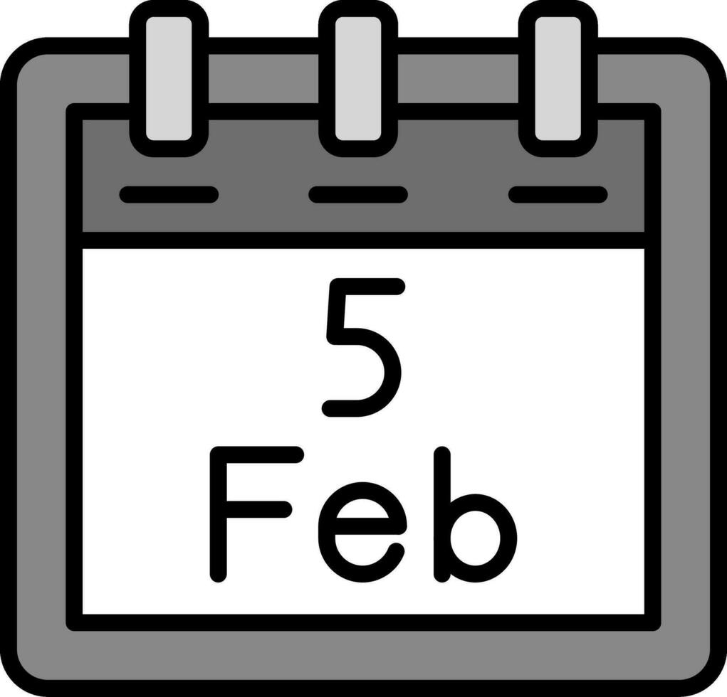 February 5 Vector Icon