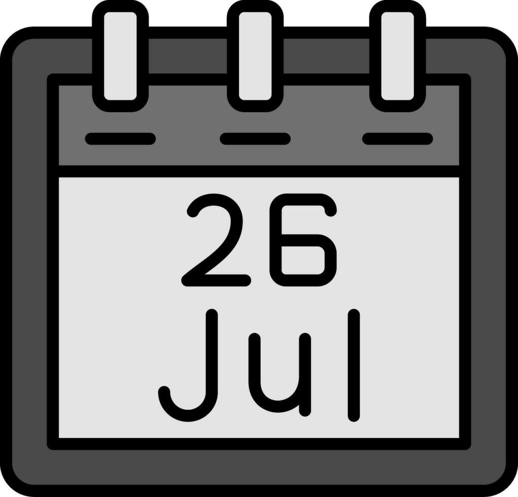 July 26 Vector Icon
