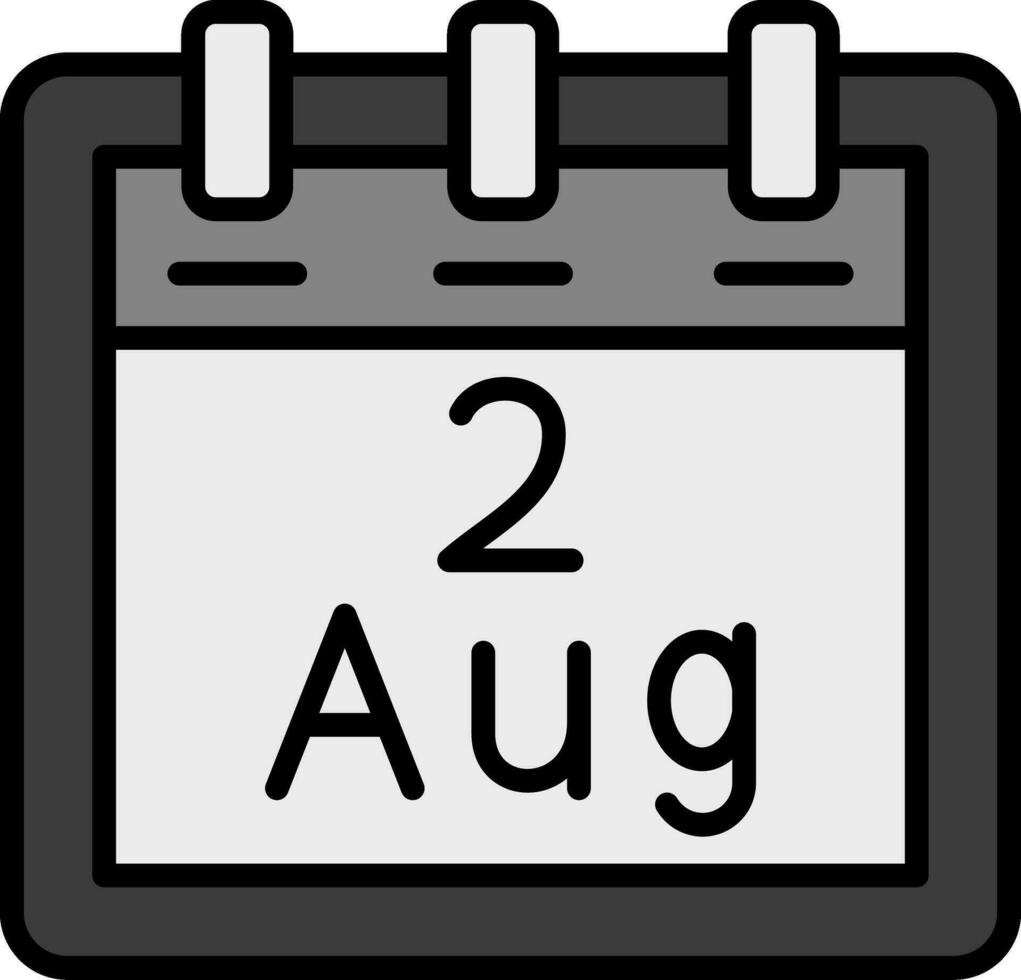 August 2 Vector Icon