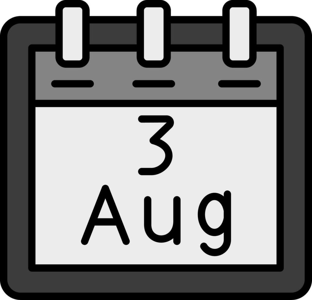 August 3 Vector Icon