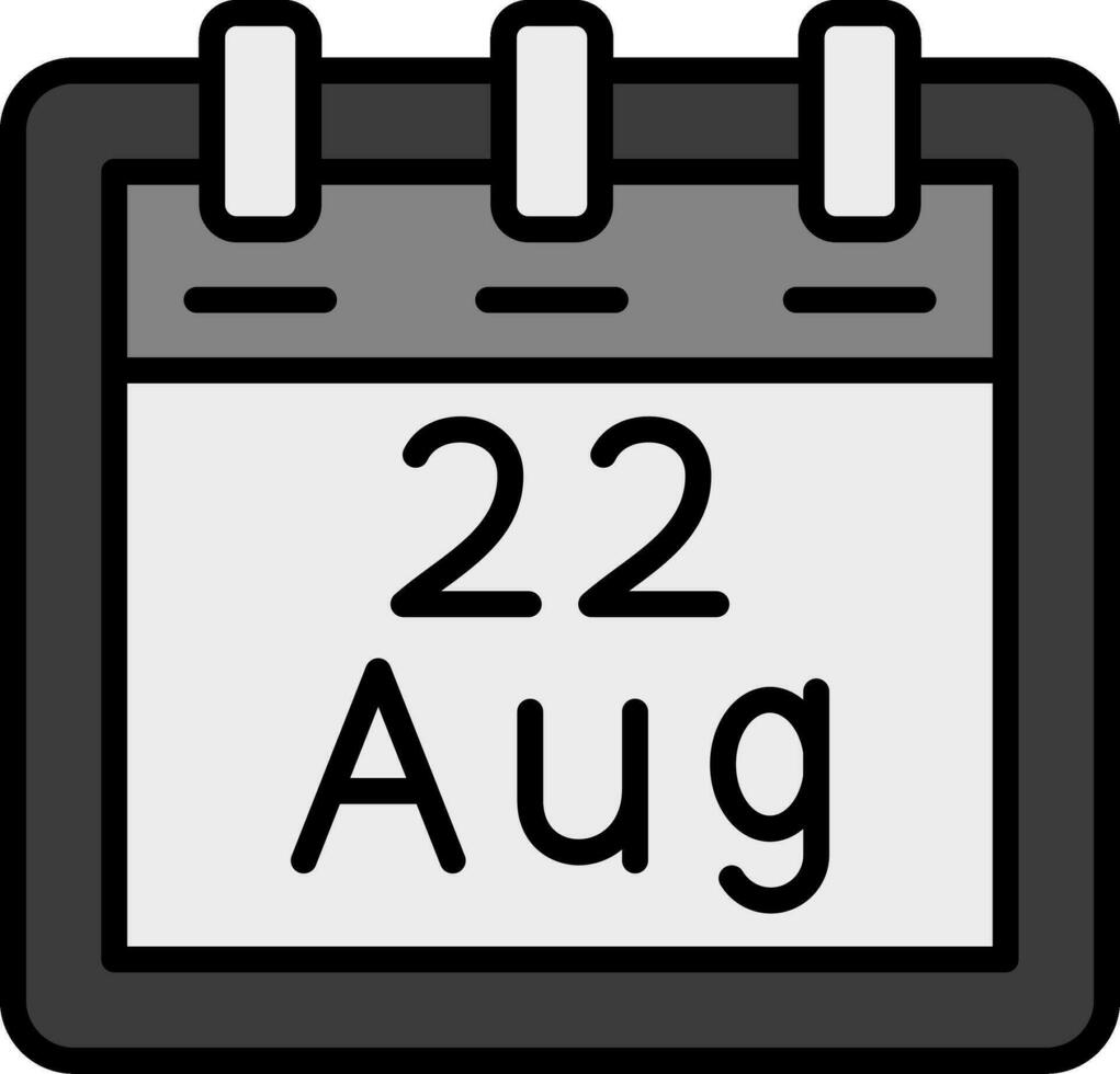 August 22 Vector Icon