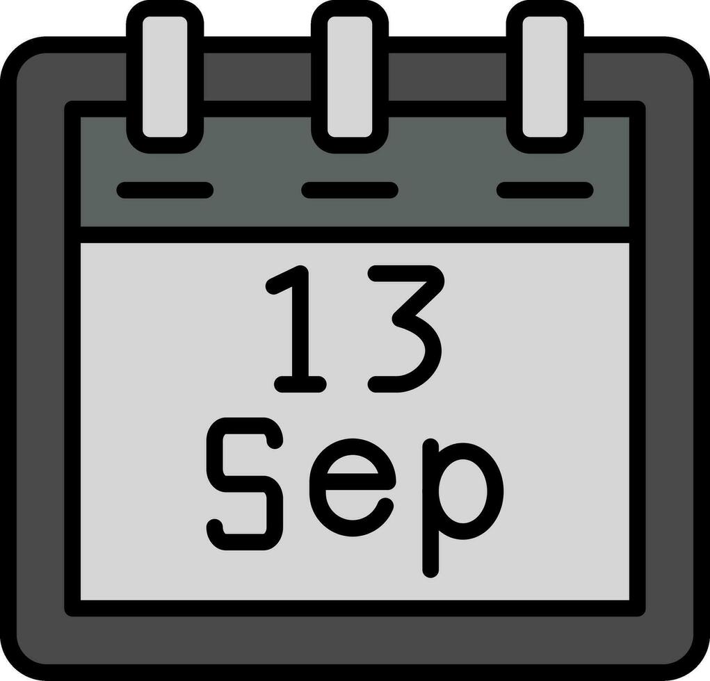 September 13 Vector Icon